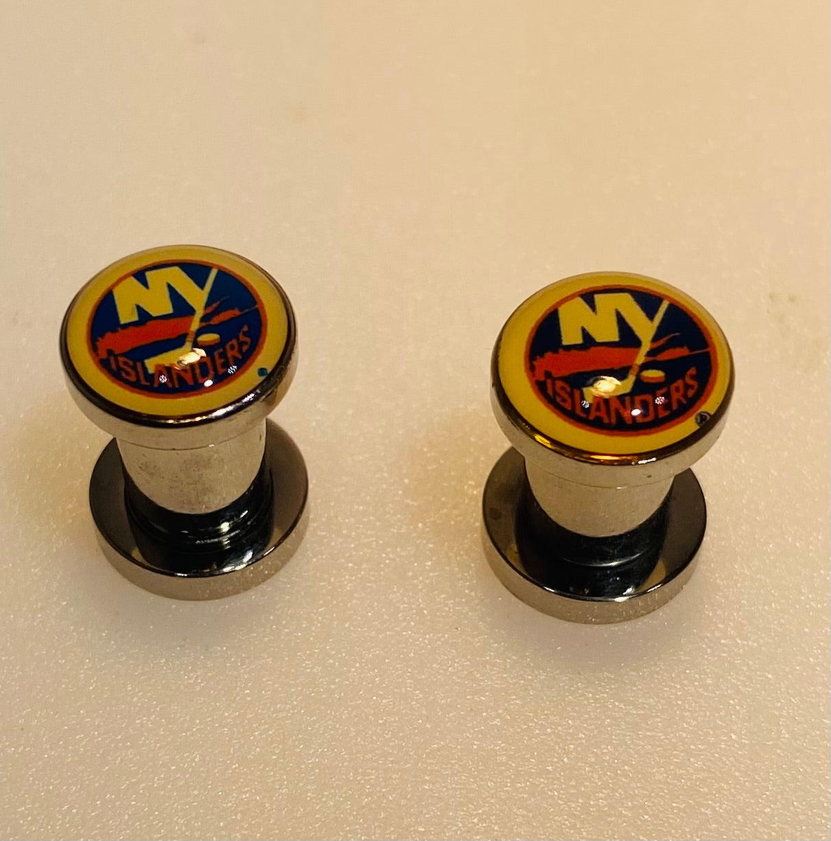New York Islanders Ear Plug 2G Stainless Steel