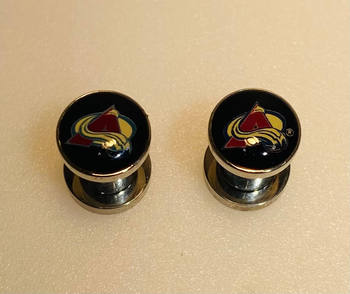 Colorado Avalanche Ear Plug 2G Stainless Steel
