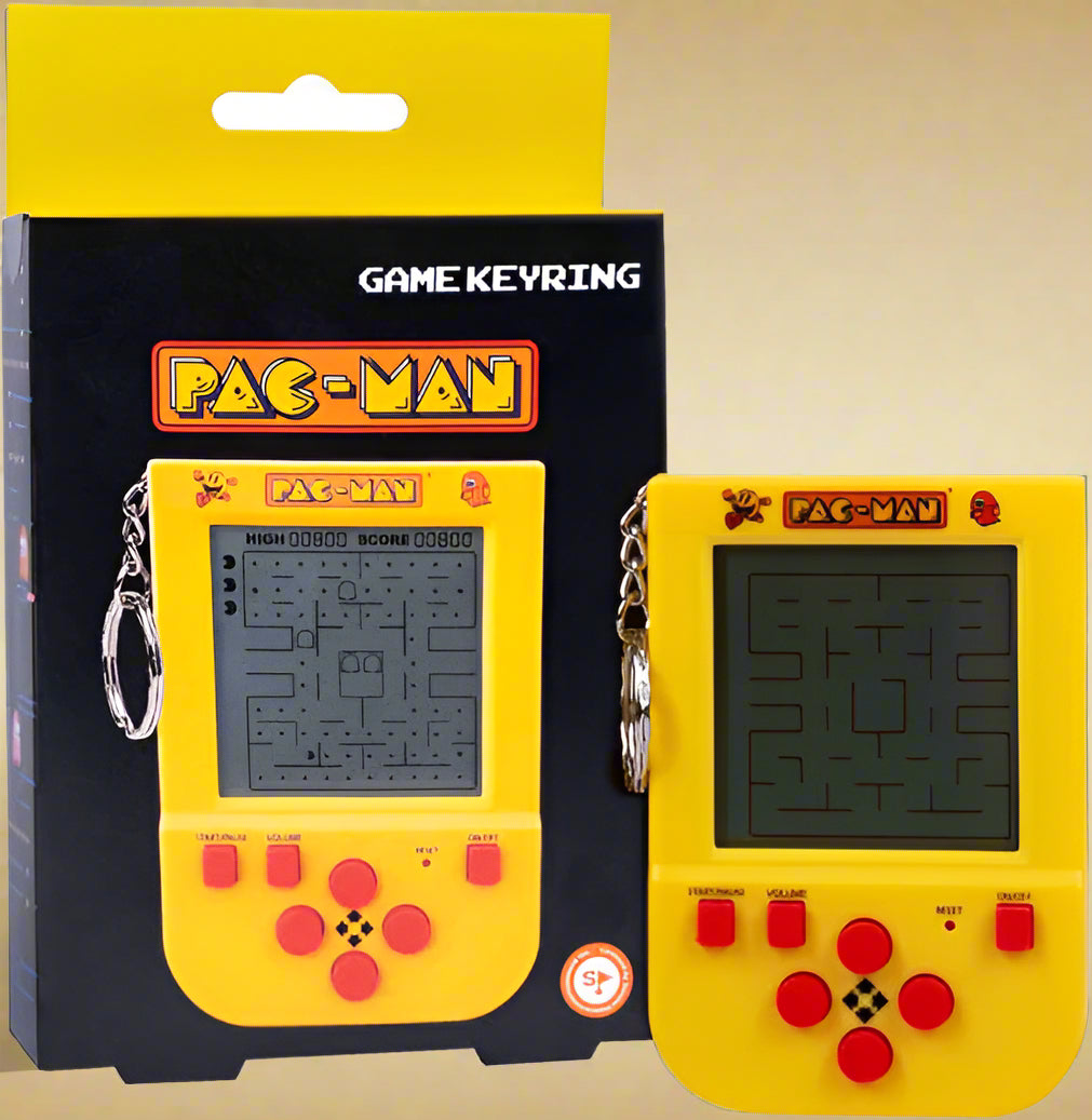Pac-Man Keyring Mini Arcade Game – Classic 8-Bit Handheld
