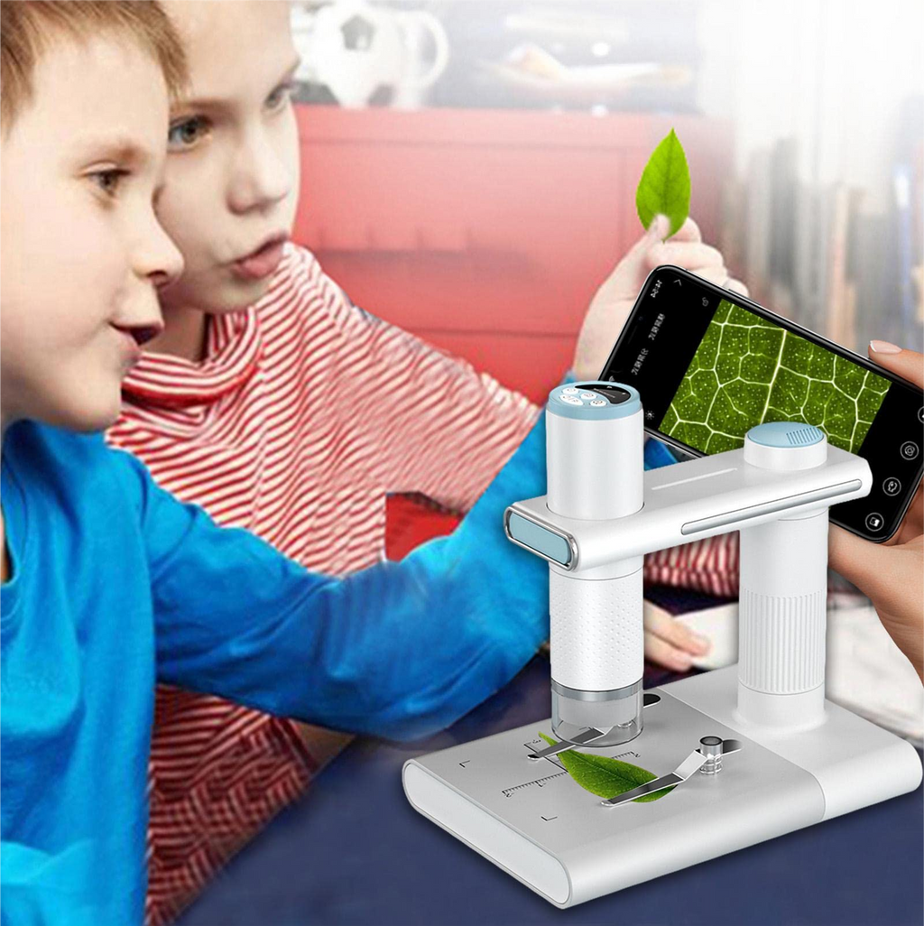 USB Wireless Handheld Microscope – Zoom Stereo Magnifier with LED Shadowless Light