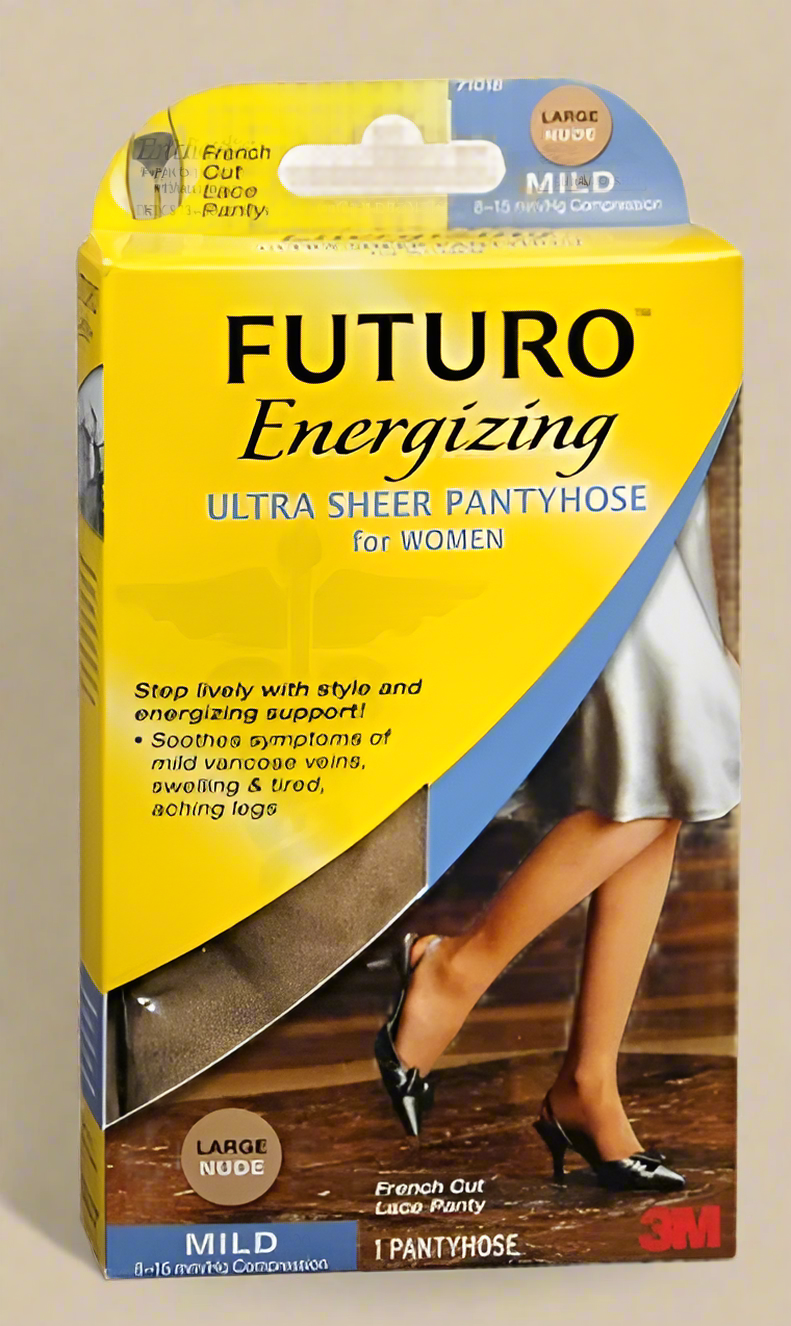 FUTURO™ Energizing Ultra Sheer Pantyhose – Large Nude (Mild Compression, 1 Pair)