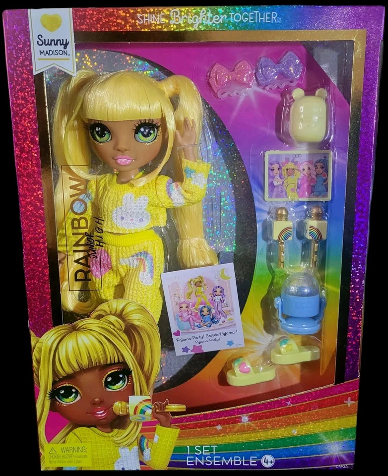 Rainbow High Junior High Sunny Madison PJ Party Fashion Doll Beautiful!