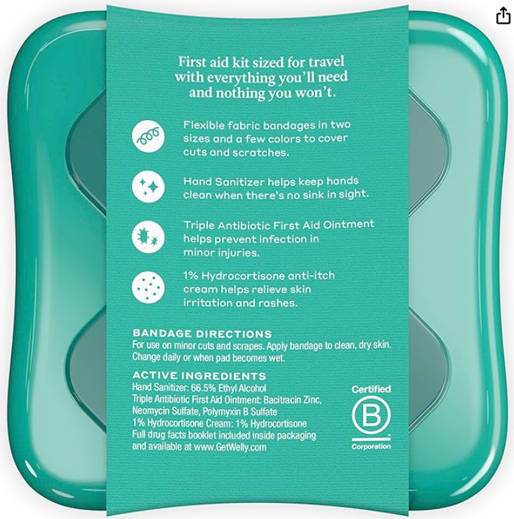 Welly Human Repair Kit – First Aid Travel Kit, 42 Count