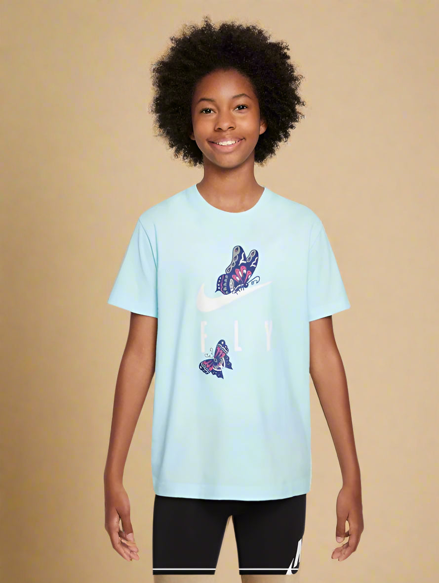 Nike Girls’ Butterfly Swoosh Fly Graphic Tee – XL