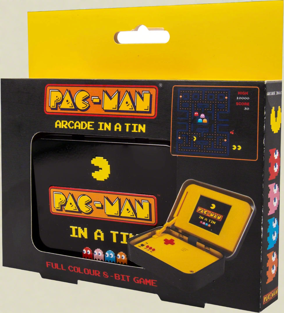 Pac-Man Arcade Tin Handheld Game – Classic 8-Bit Retro Console