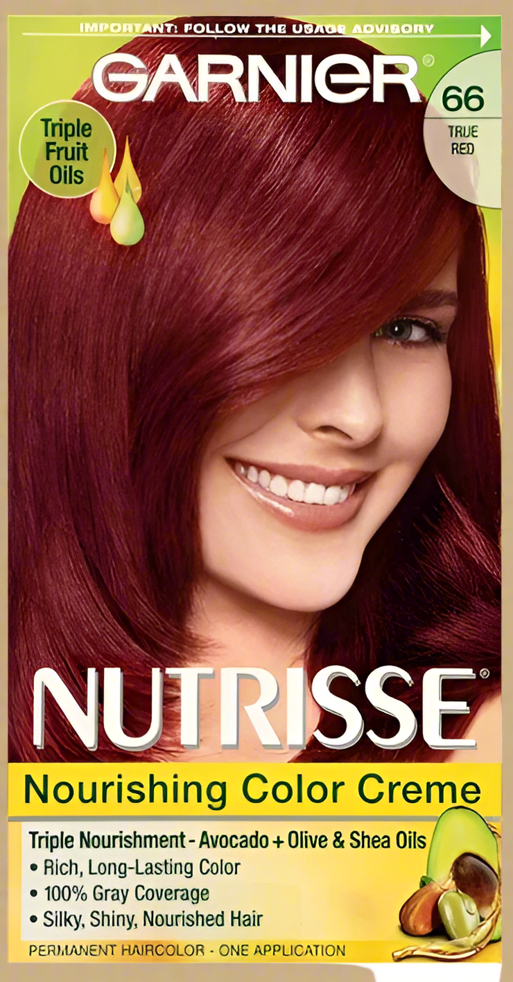 Garnier Nutrisse Nourishing Color Creme – True Red [66], 1 Application