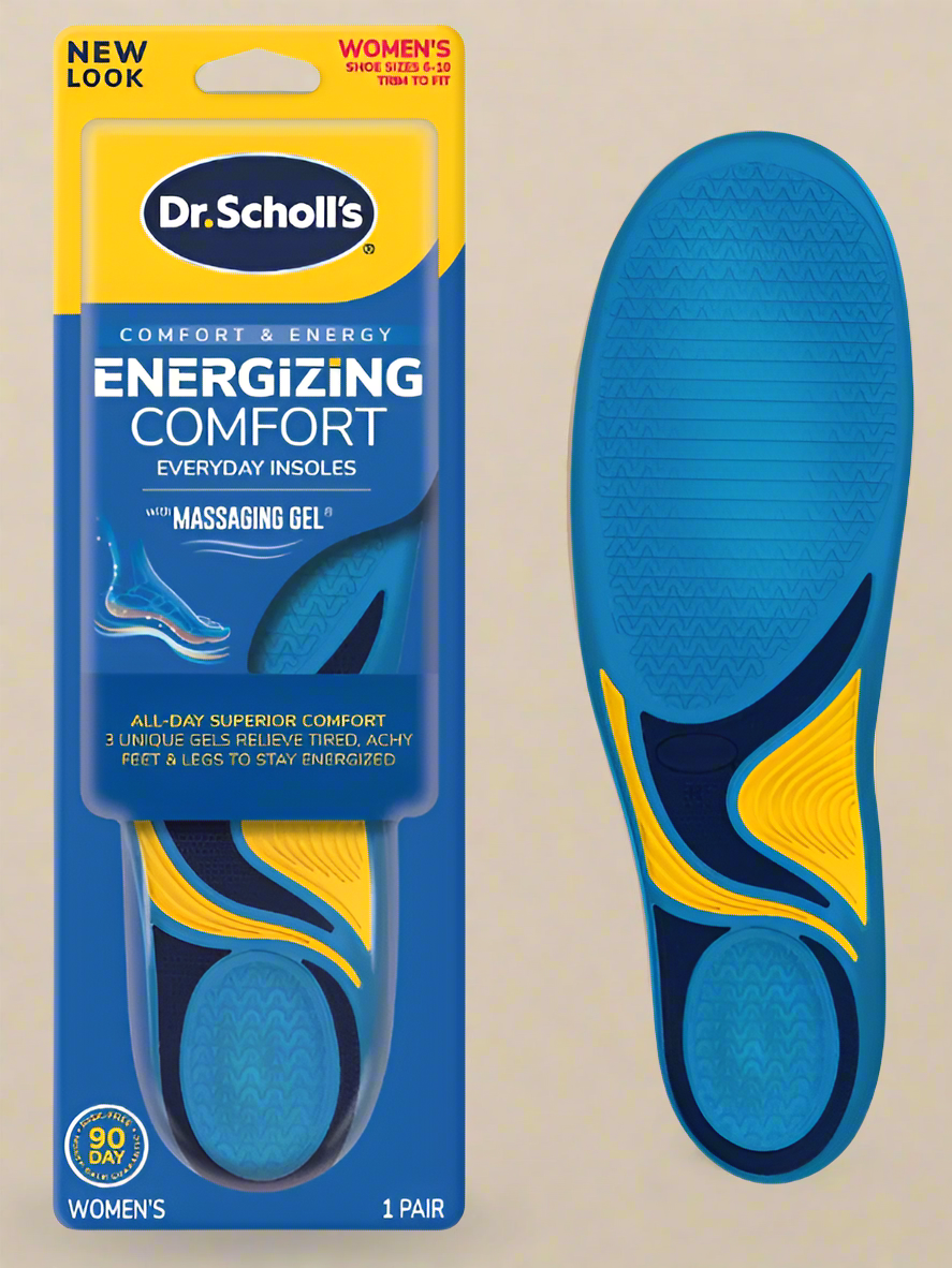 Dr. Scholl's® Comfort & Energy Energizing Gel Insoles – Women’s Size 6–10