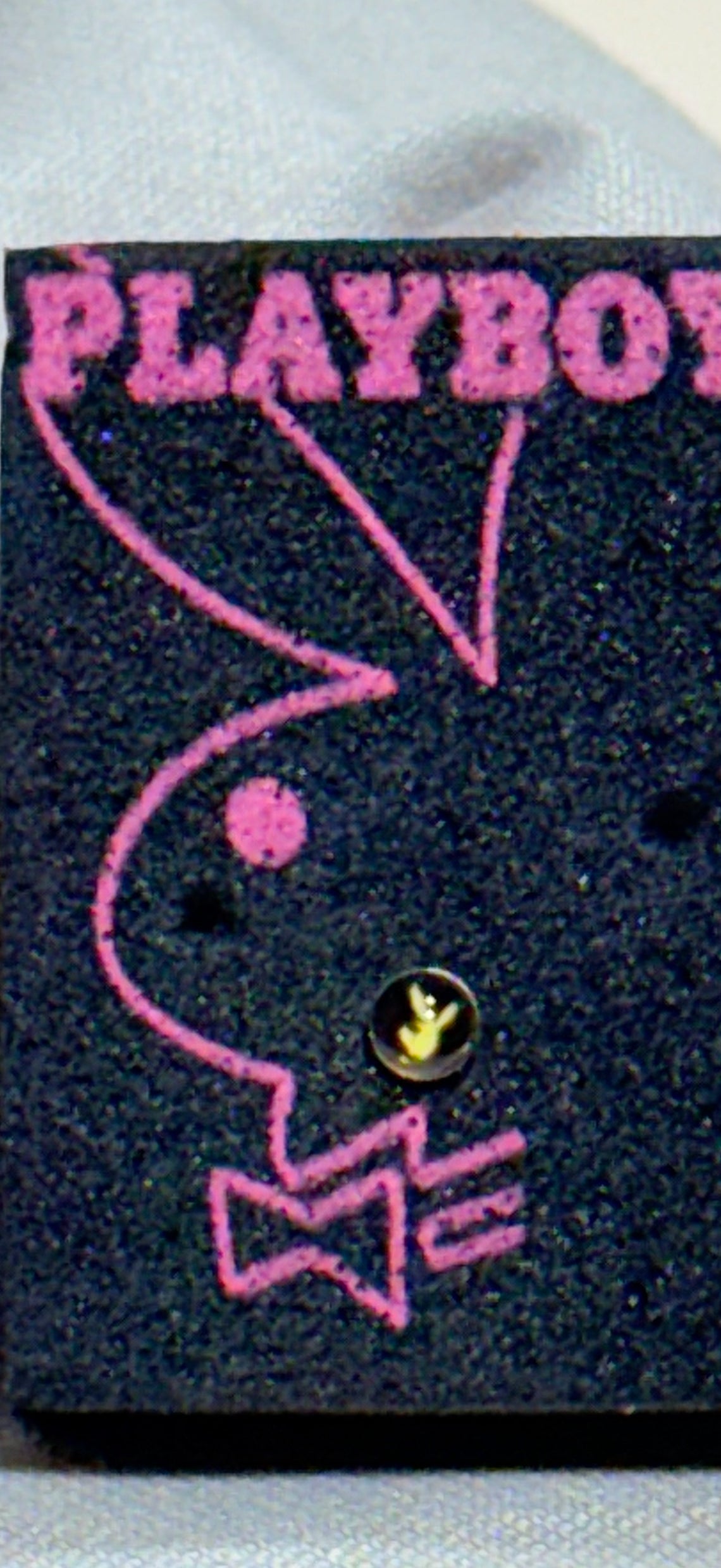 PLAYBOY Nose Piercing Curved Stainless Steel – Black and Yellow