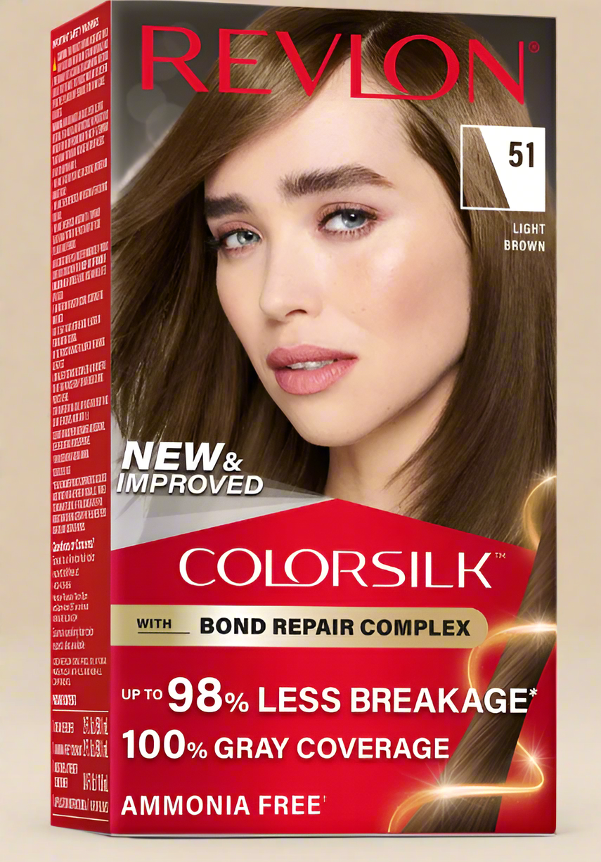 Revlon ColorSilk Permanent Hair Color – Light Brown (51)