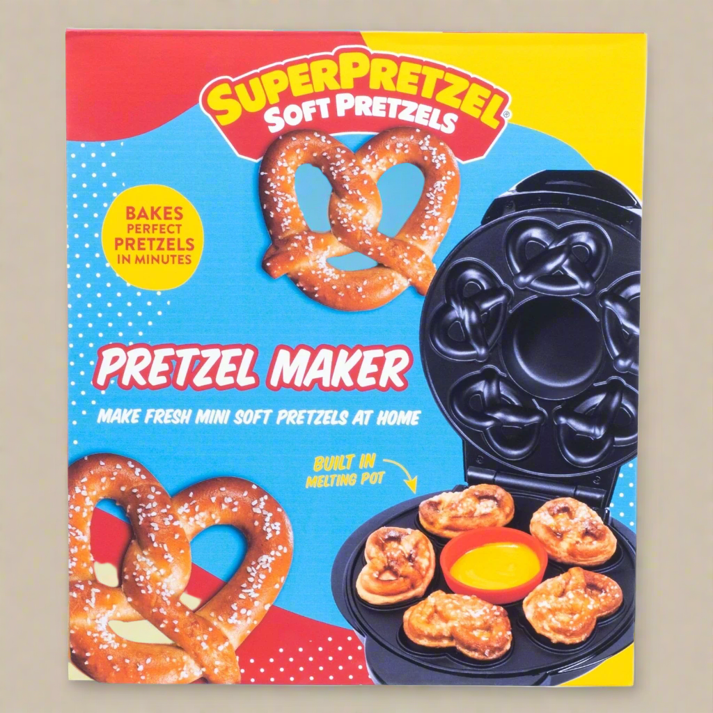 SUPERPRETZEL Soft Pretzel Maker with Built-In Cheese Melting Pot