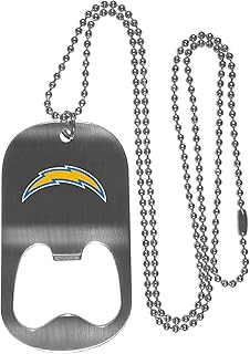 LA Chargers Dog Tag Necklace with bottle opener