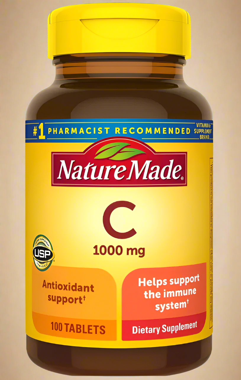 Nature Made® Vitamin C 1000 mg Tablets – 100 Count
