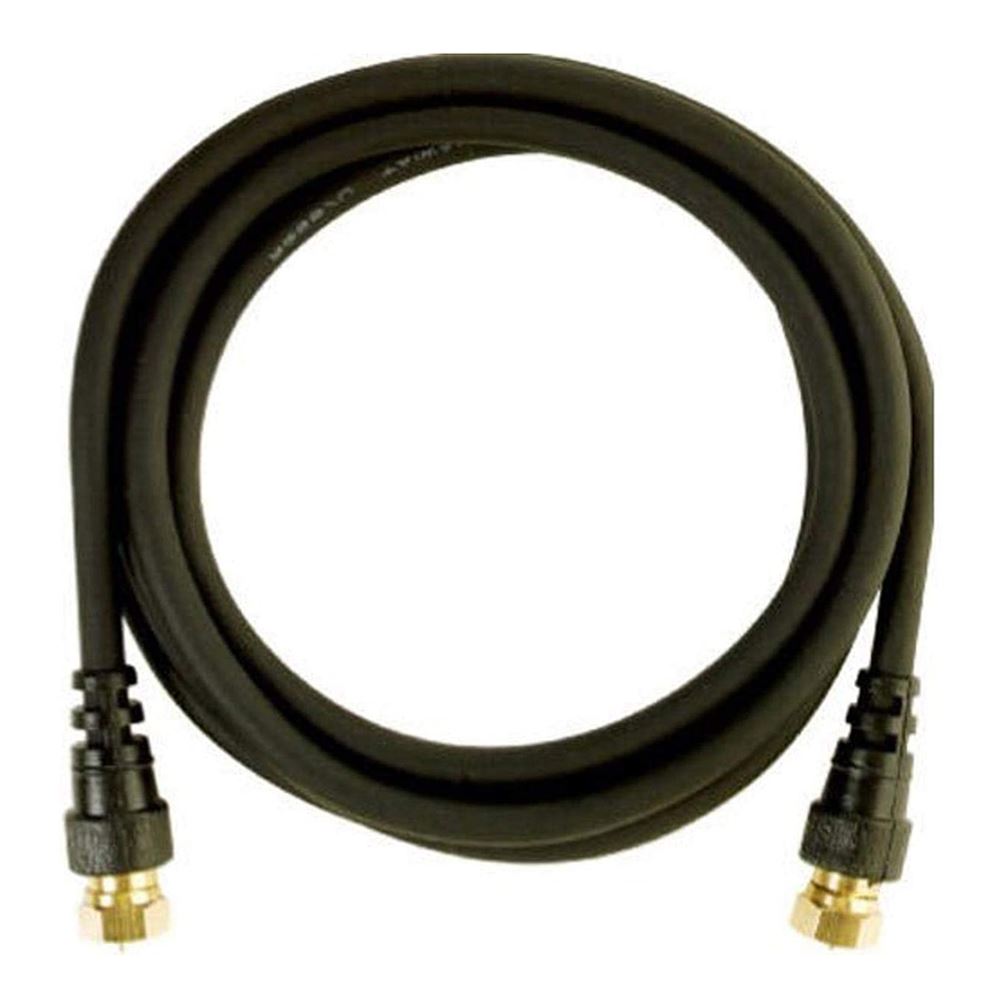 RCA 6-Foot Black Digital RG6 Coaxial Cable – Gold-Plated Connectors (VH606R)