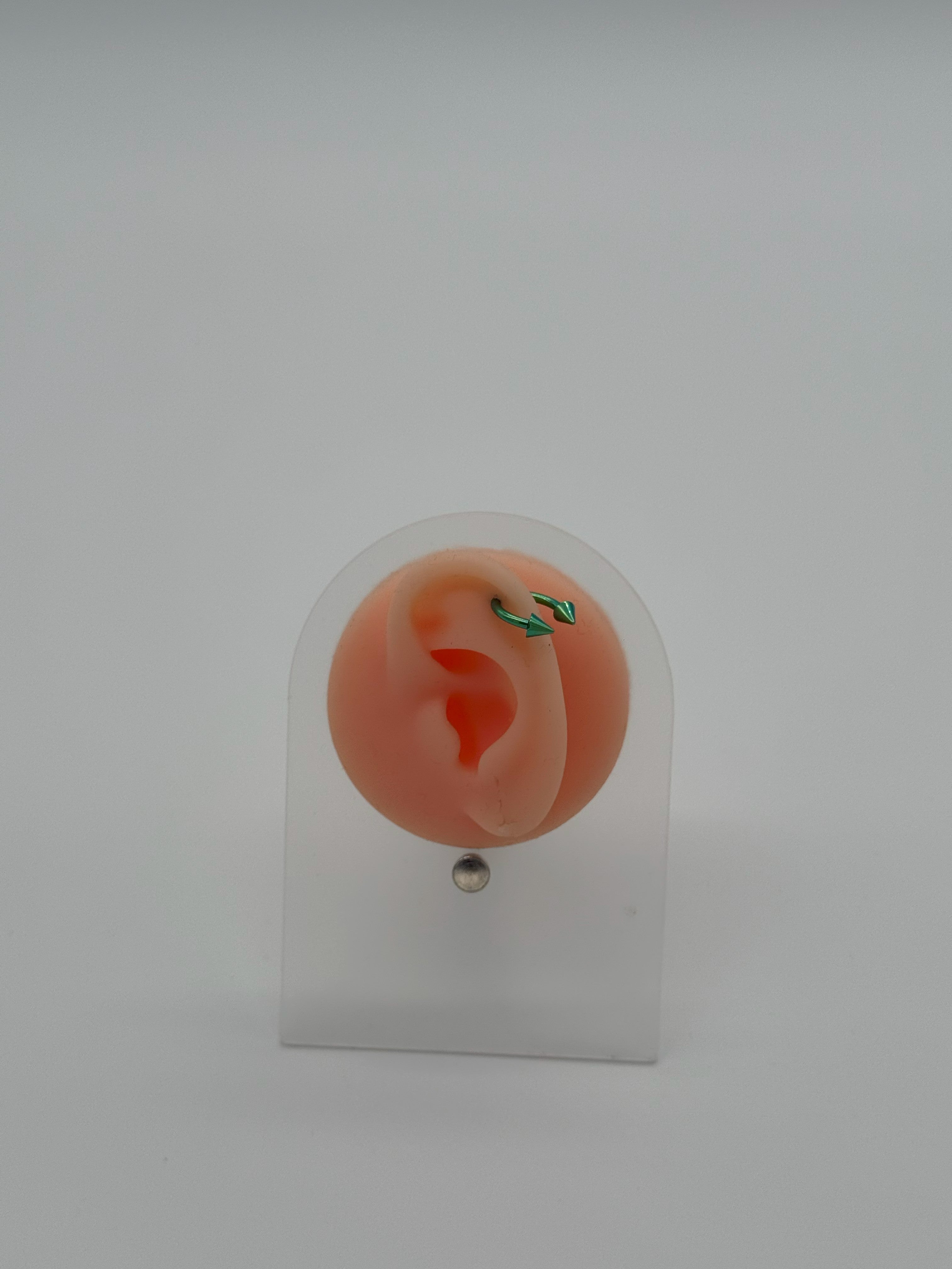 Green Chrome Horseshoe Piercing – Large (5mm Cone)