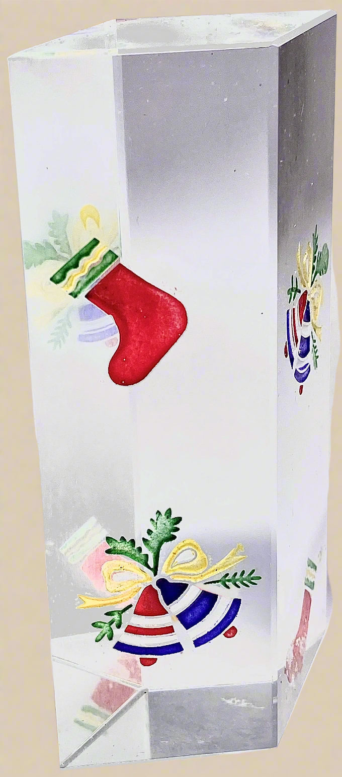 Christmas Stocking & Ornament Acrylic Block