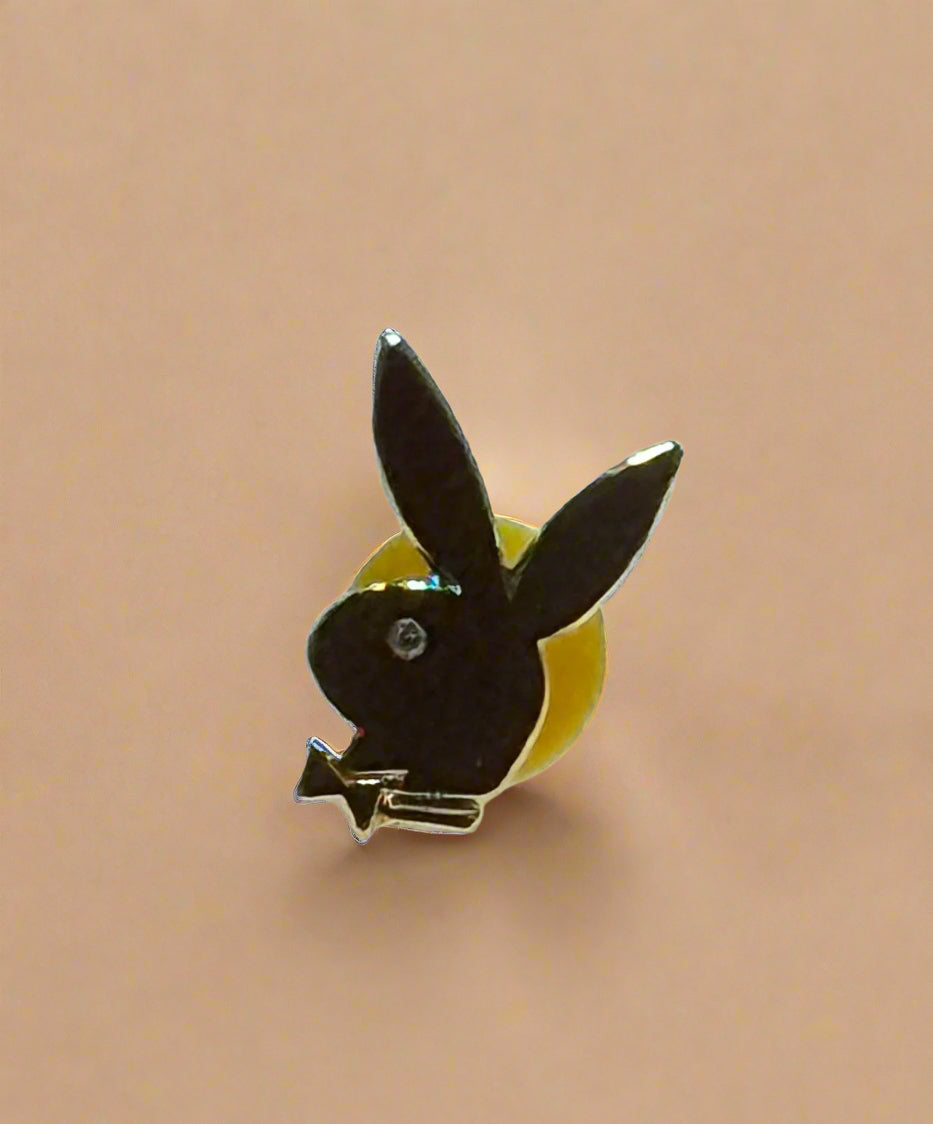 Playboy Bunny Lapel Pin – Gold-Tone Finish with Crystal Eye