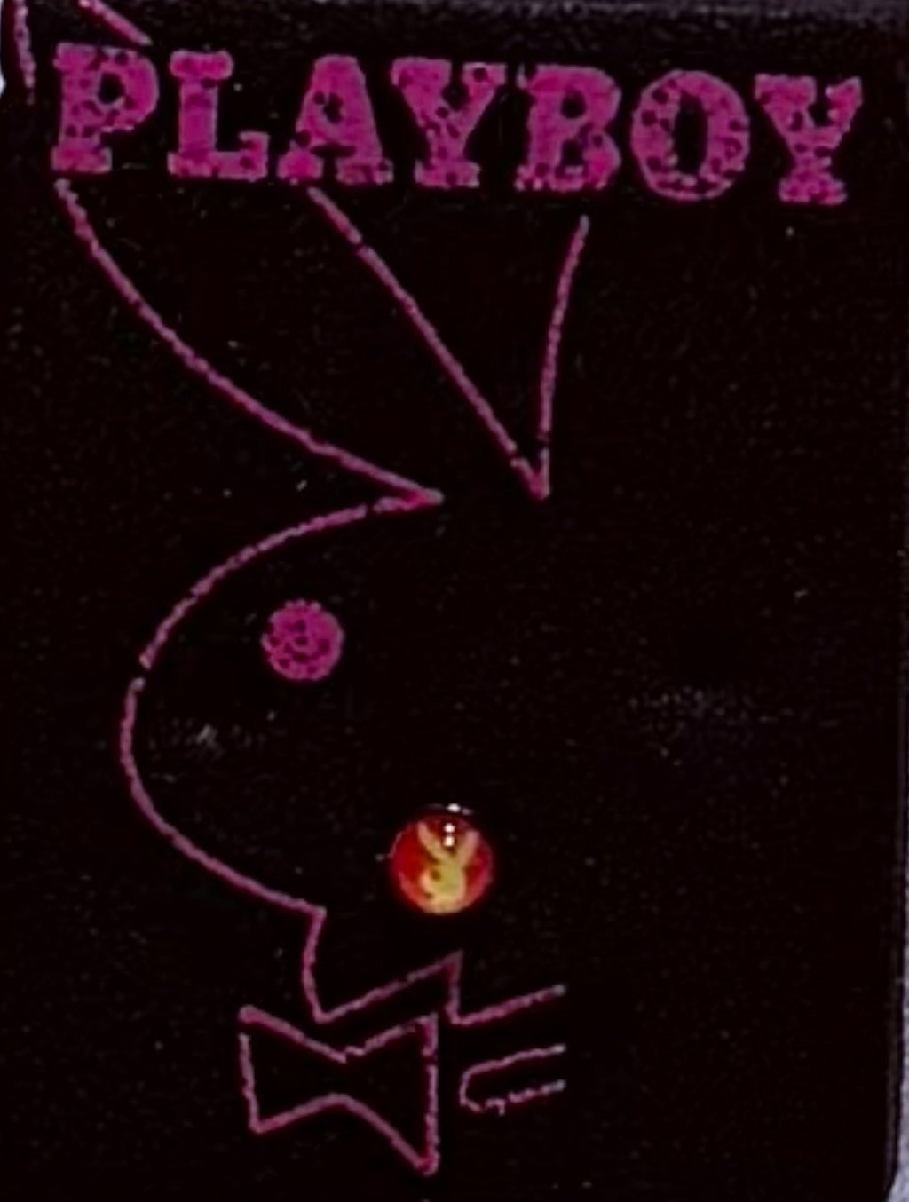 Playboy Nose Stud – Red & Yellow Stainless Steel Design