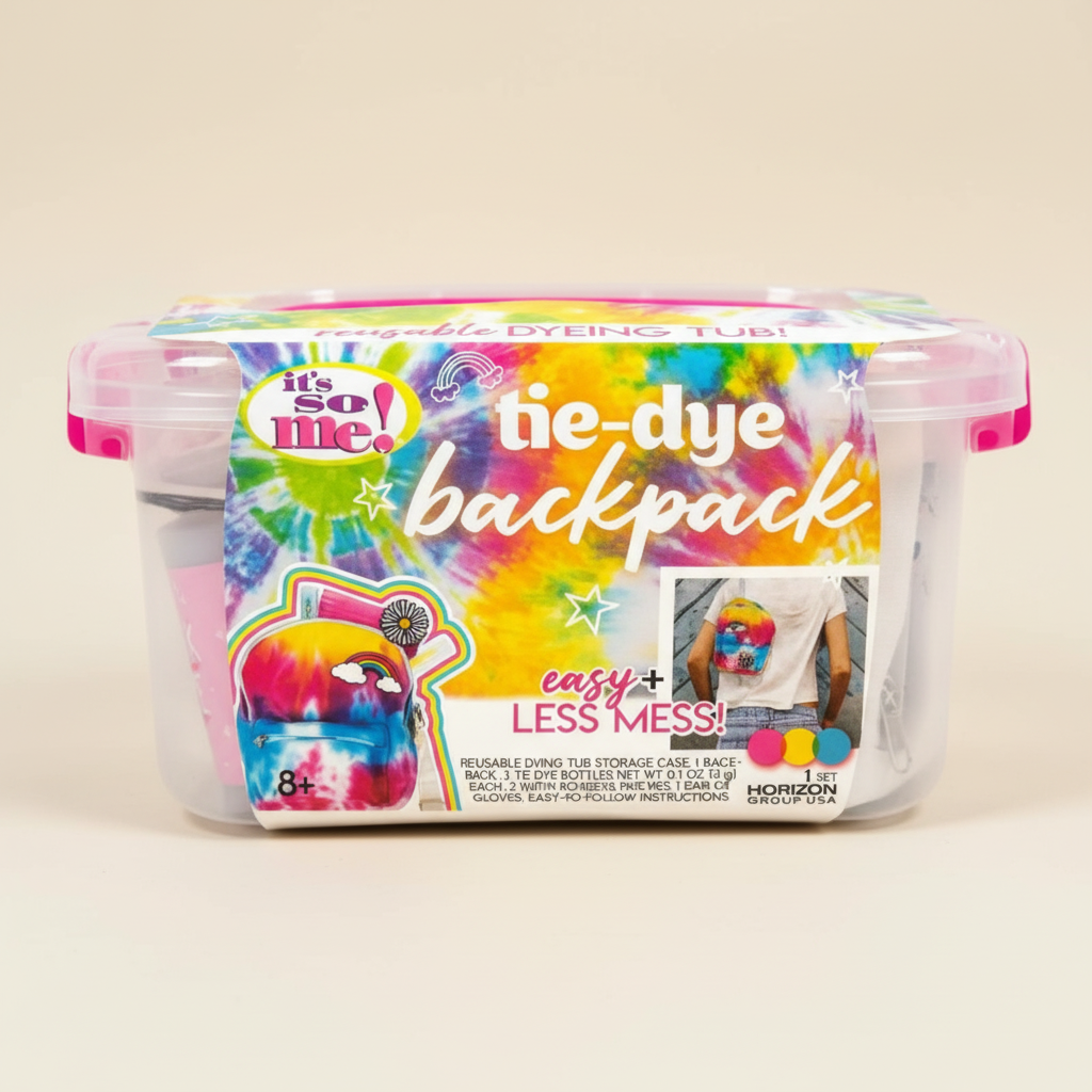 It’s So Me! Tie-Dye Backpack Reusable Dyeing Tub Kit
