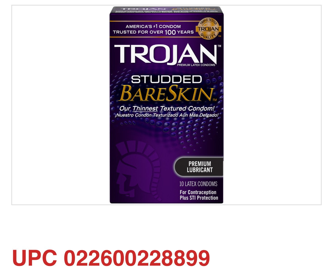 Trojan Studded BareSkin Condoms (10 Pack)