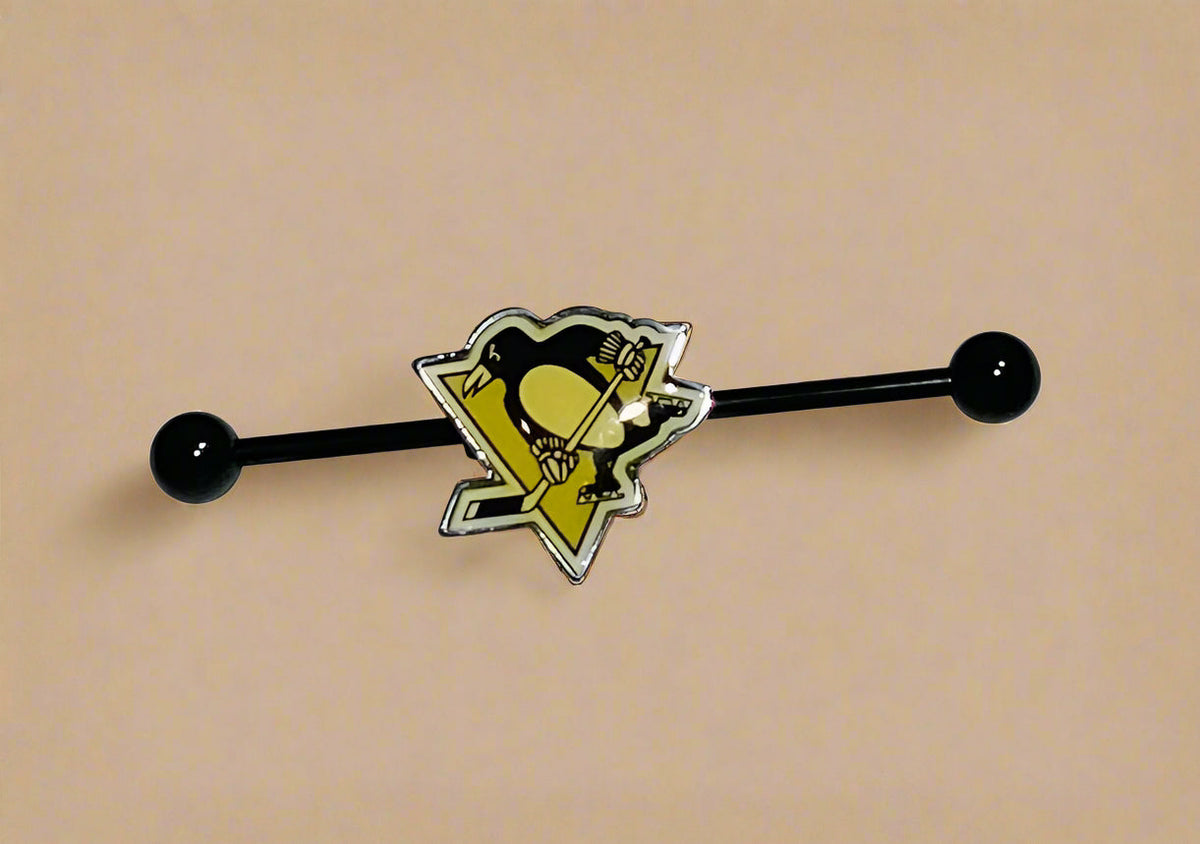 Pittsburgh Penguins stainless steel ear bars