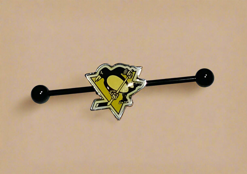 Pittsburgh Penguins stainless steel ear bars
