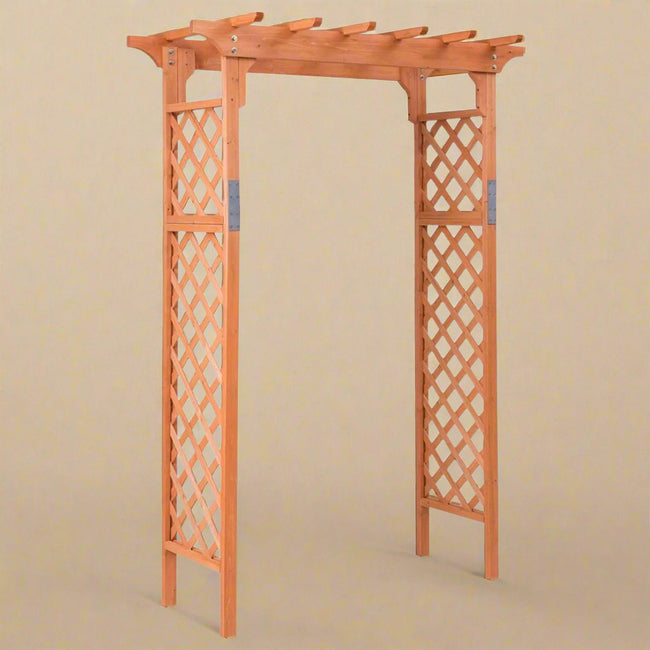 7 Ft Garden Wooden Arbor Arch Pergola – Outdoor Trellis for Vines & Weddings