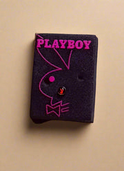 Playboy Nose Stud – Black & Red Stainless Steel with Crystal Accent