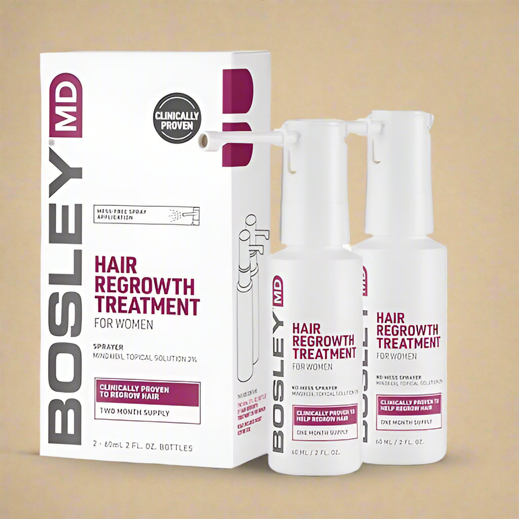 BosleyMD Extra Strength Minoxidil Hair Regrowth Spray – 2 Pack, 2-Month Supply