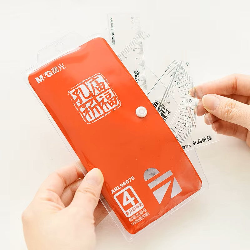 M&G ARL96075 4-Piece Ruler Set