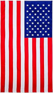 Towel USA Patriotic American Flag Beach Towels – 6 Pack