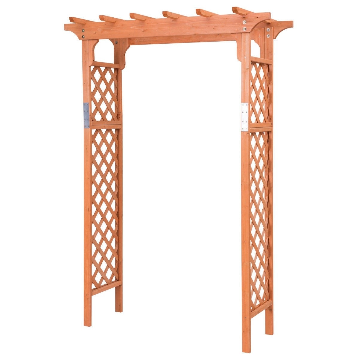 7 Ft Garden Wooden Arbor Arch Pergola – Outdoor Trellis for Vines & Weddings - Hammerhead LLC.