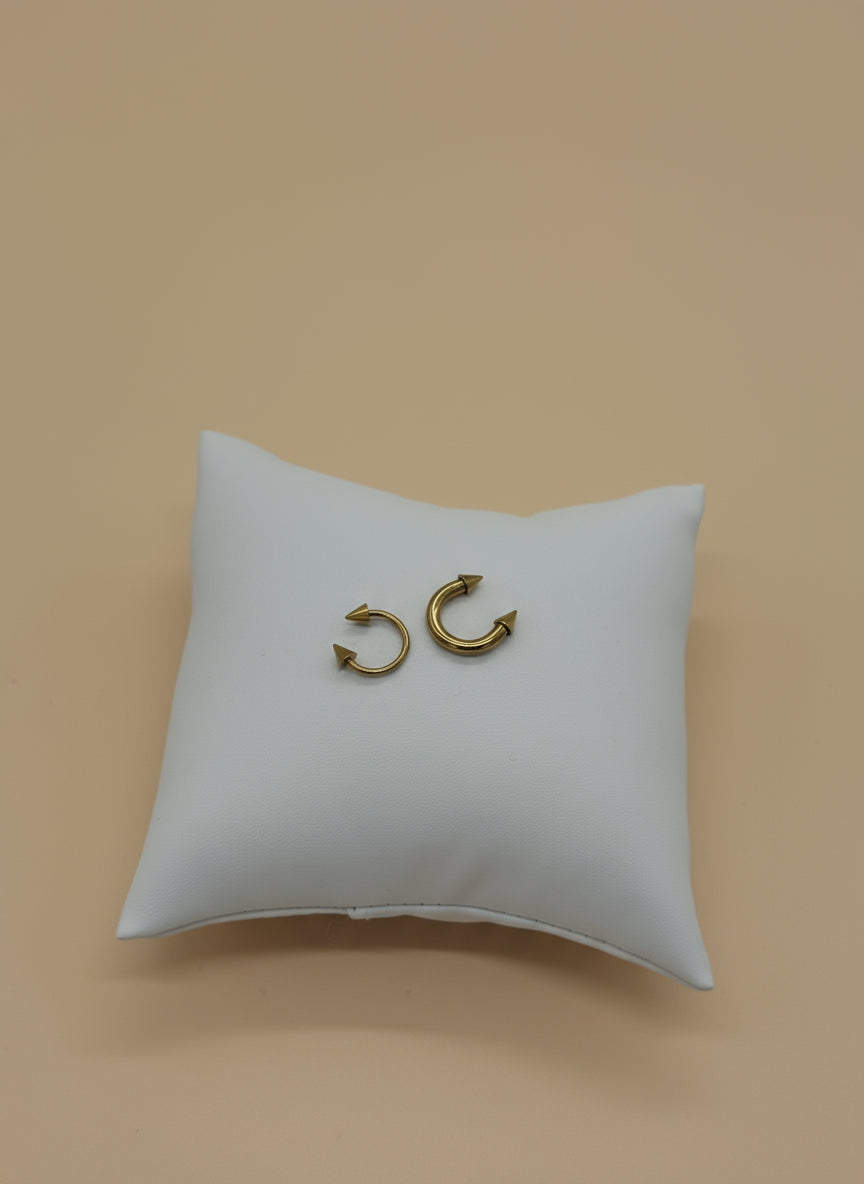 Gold Chrome Horseshoe Piercing – Large (Cone Ends)