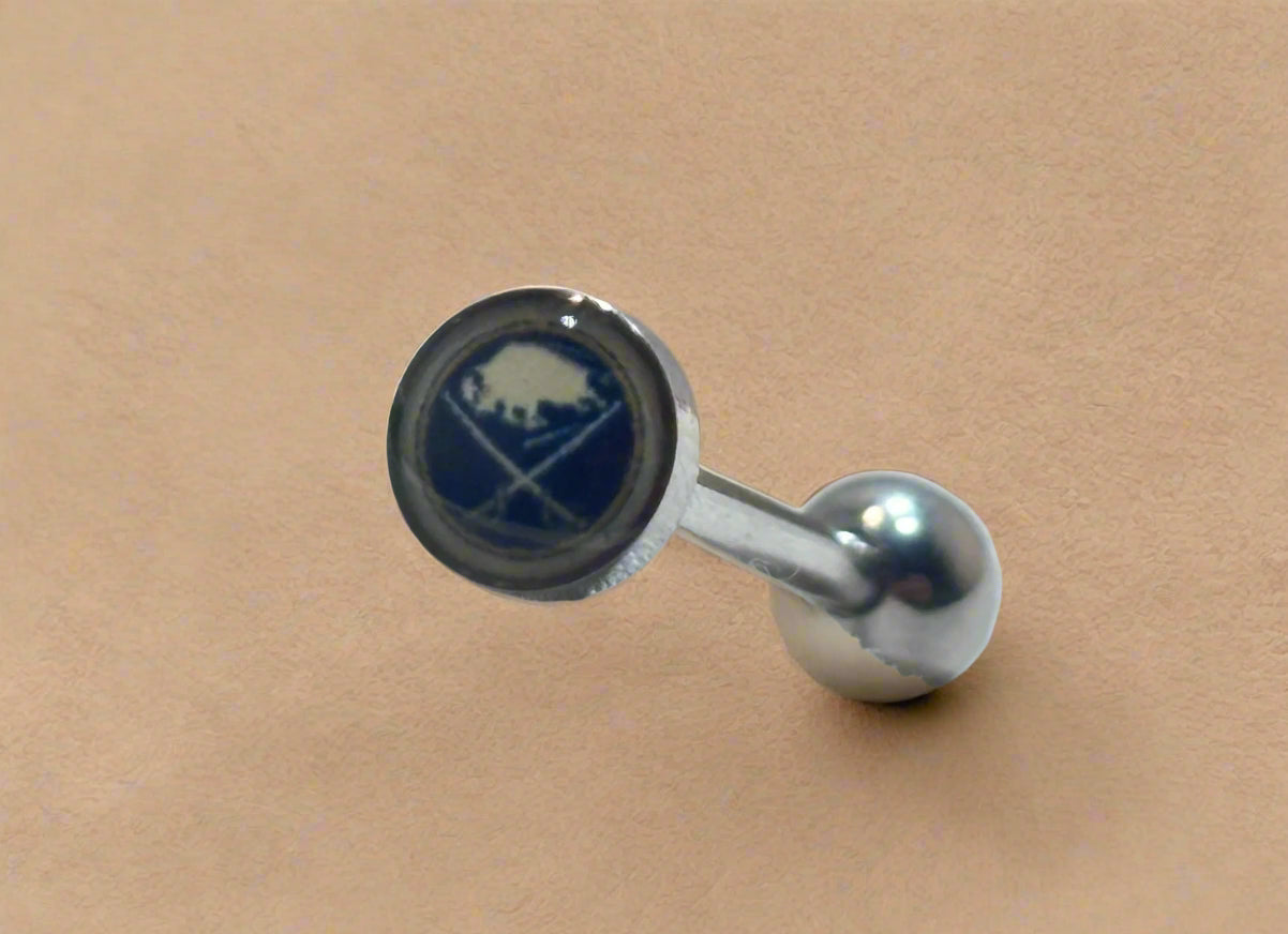 Officially Licensed NHL Buffalo Sabres Logo Tongue Ring