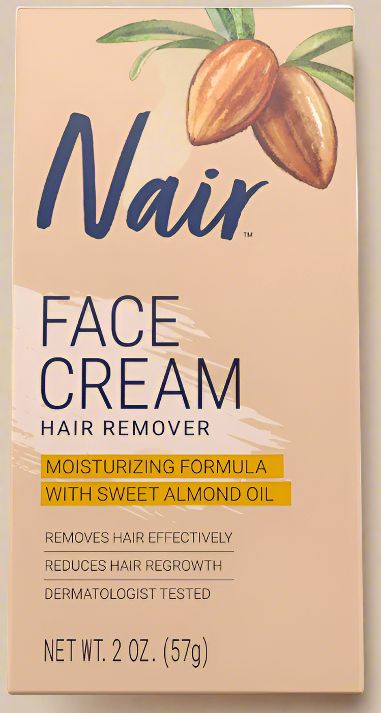Nair Moisturizing Facial Hair Removal Cream with Sweet Almond Oil - 2.0oz