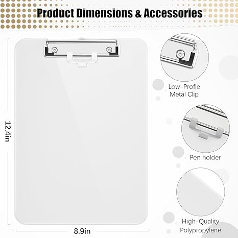 MDF Composite Clipboard – Light Off-White (2-Pack)