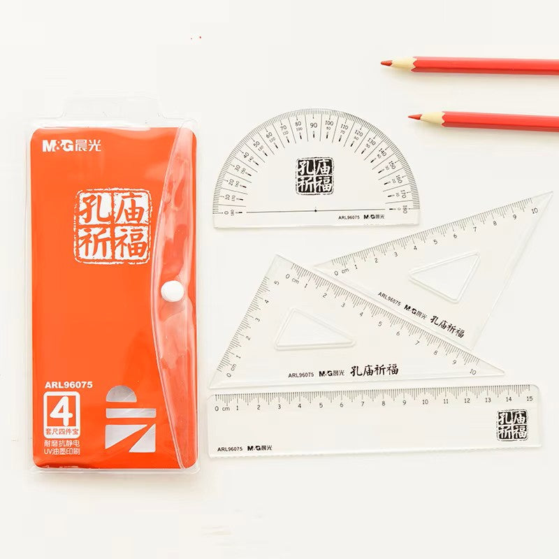 M&G ARL96075 4-Piece Ruler Set