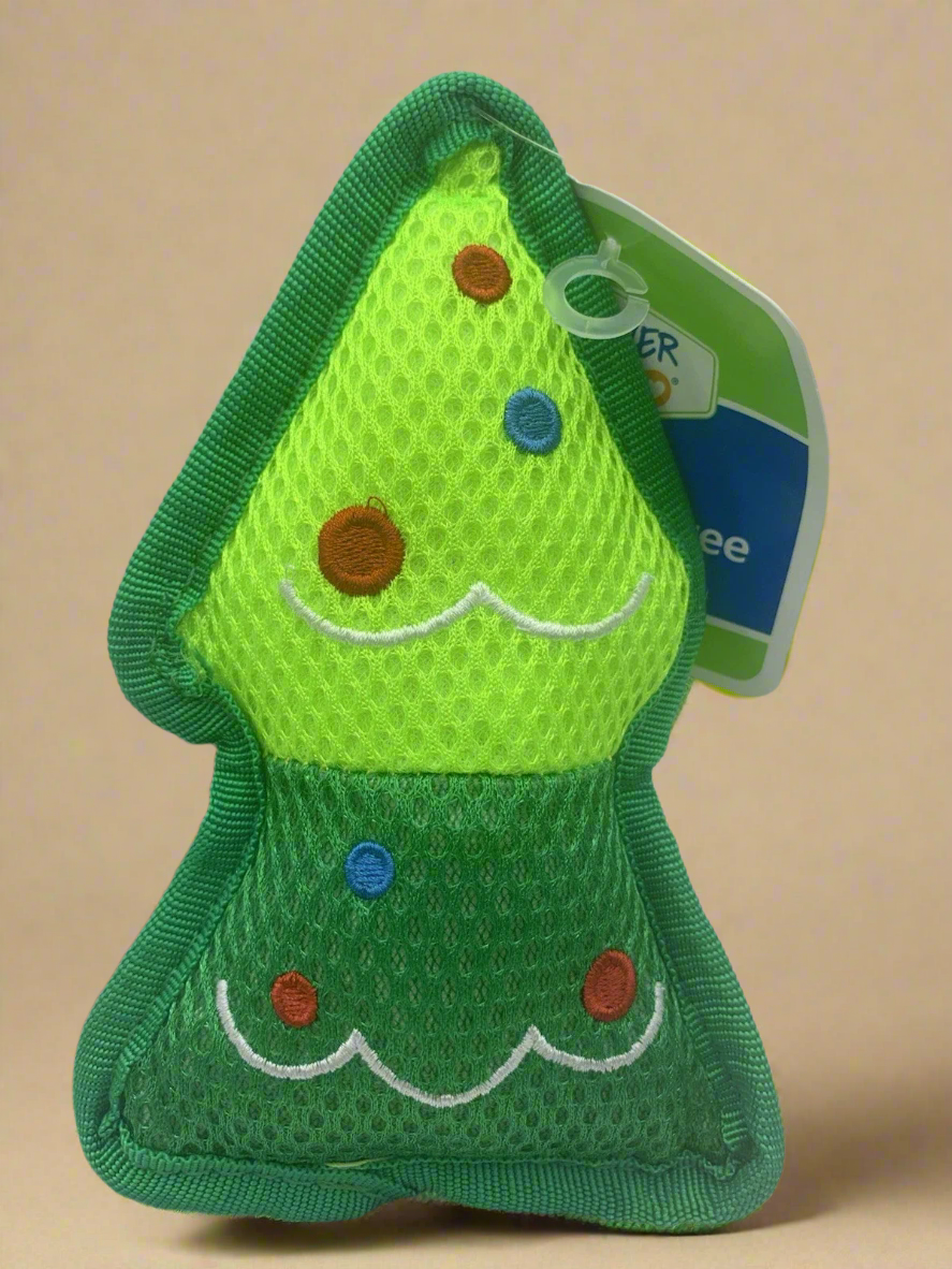 Forever Pals Durable Christmas Tree Dog Toy – Holiday Pet Chew Ball