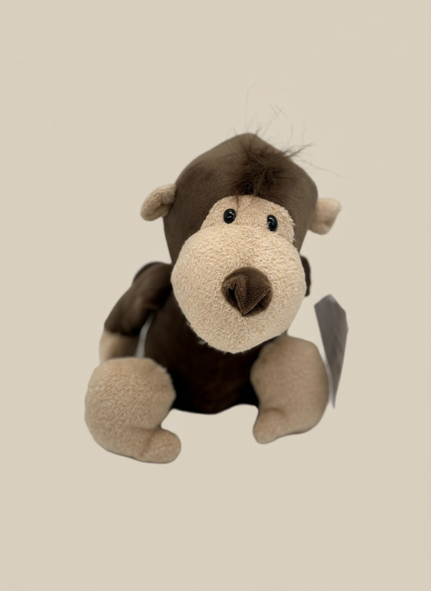 Brown Monkey Plush Keychain Toy – Cute Mini Stuffed Animal Gift
