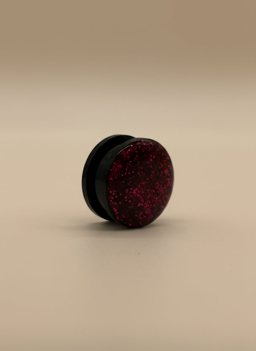 Glitter Stainless Steel Ear Plug Expanders – Random Colors (2 pcs Set)