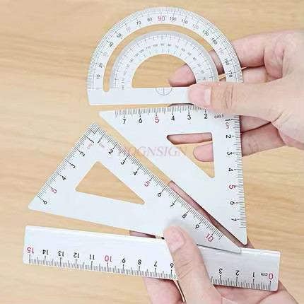 FIHFIO 4-Piece Geometry Ruler Set