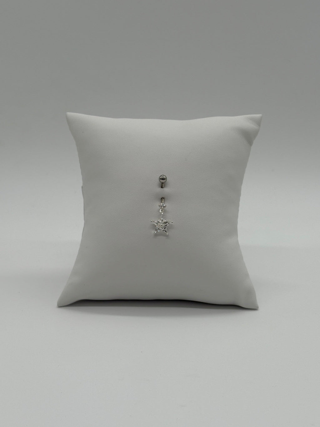 Single Star Sparkle Dangle Belly Button Ring