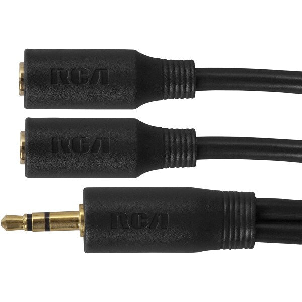 RCA AH202R 3.5mm Headphone Splitter – 3-Inch Audio Adapter Cable