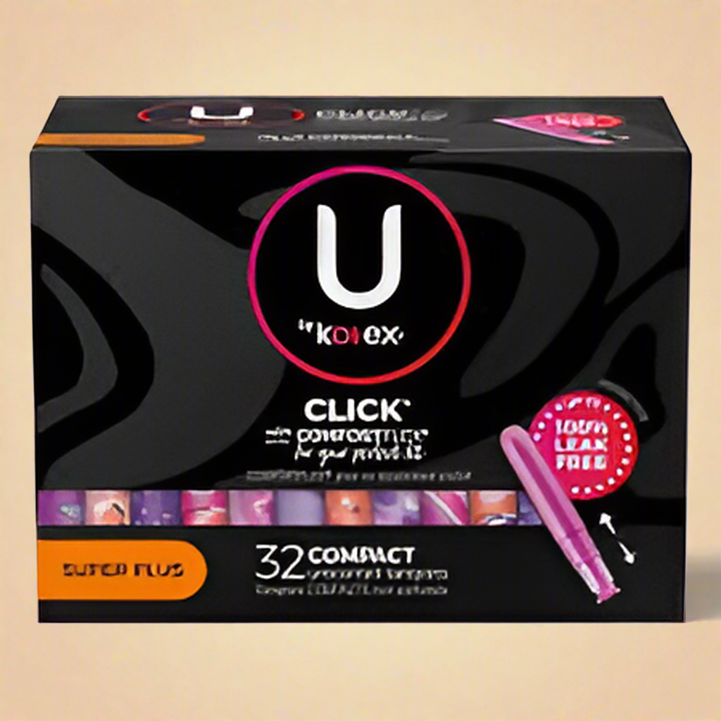 U by Kotex Click Compact Tampons Super Plus Absorbency Unscented 32 Ct – Damaged Box