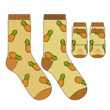 Pineapple Pet & Owner Matching Socks – Tropical Non-Slip Gripper Set