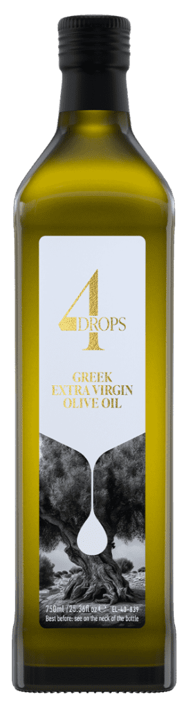 4Drops Organic Greek Extra Virgin Olive Oil – Marasca Bottle 250ml