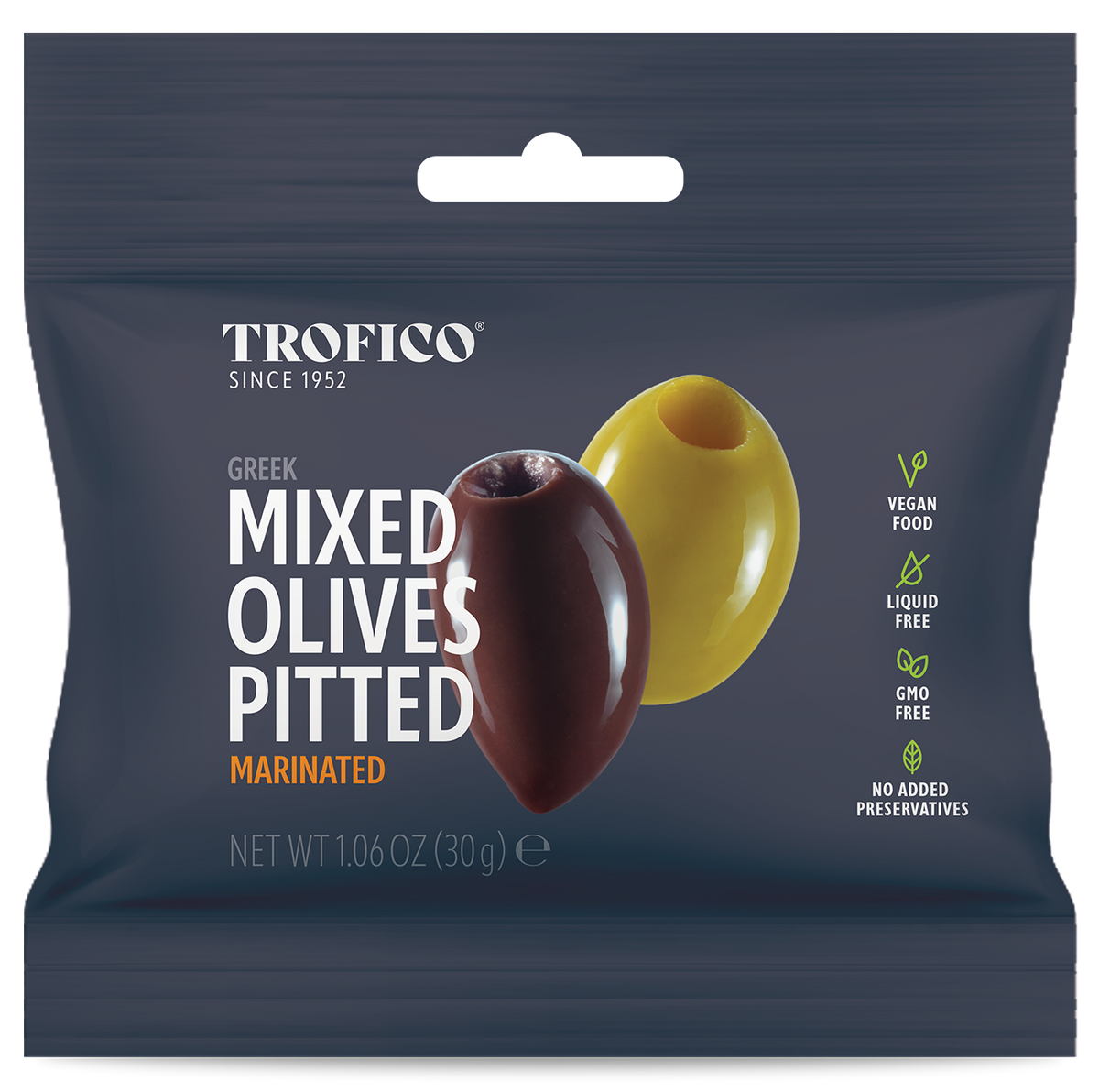 Trofico Greek Mixed Pitted Olives (Kalamata & Green) Marinated