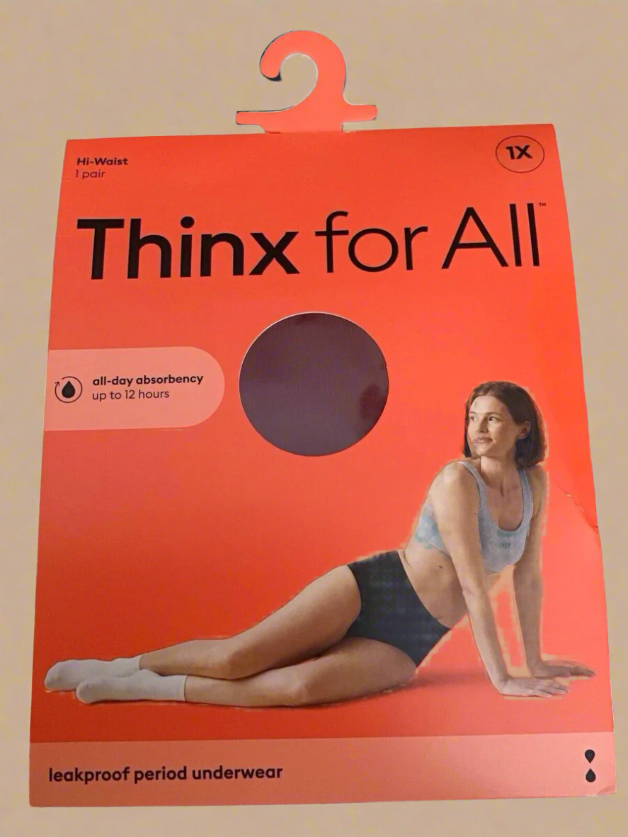 Thinx for All Hi-Waist Leakproof Period Underwear – Rhubarb, Size L (All Day Absorbency)