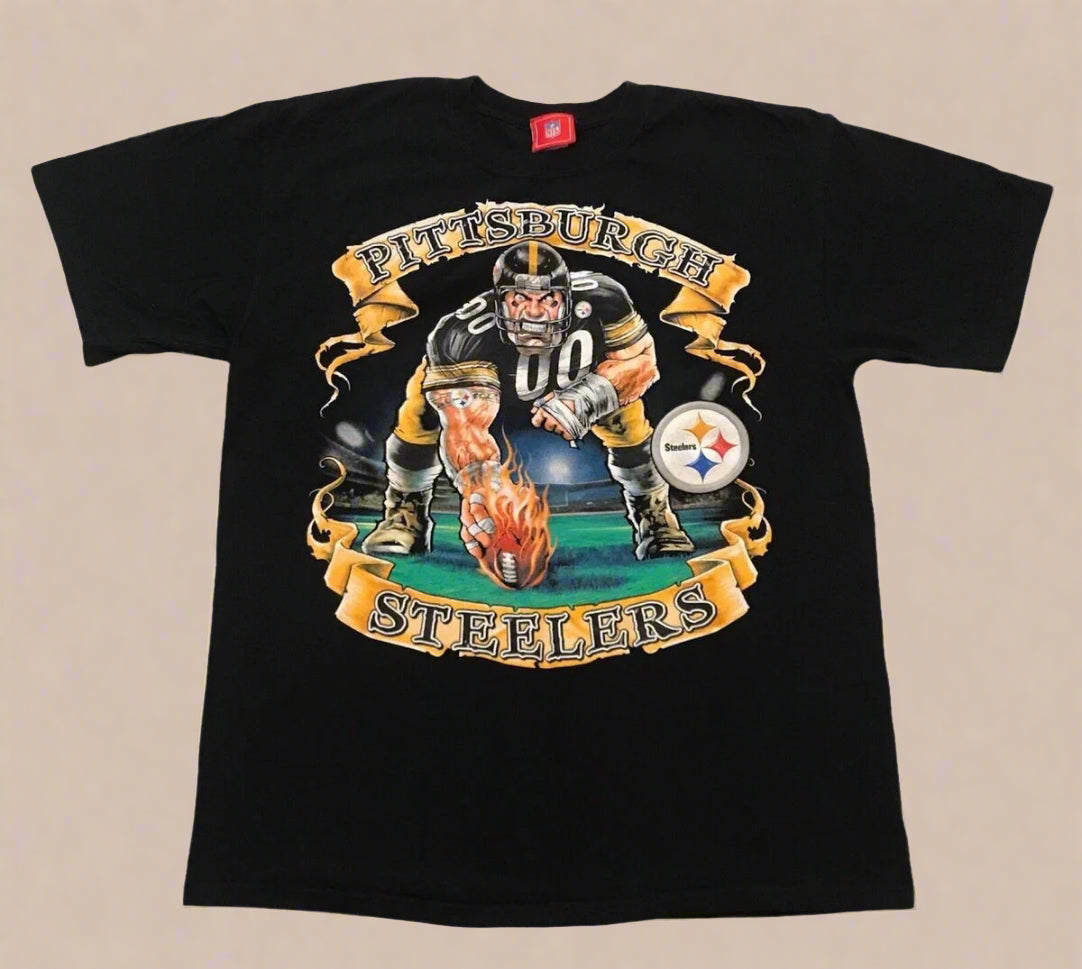 Vintage Pittsburgh Steelers T-Shirt – “Grinding It Out Since 1933” NFL Tee