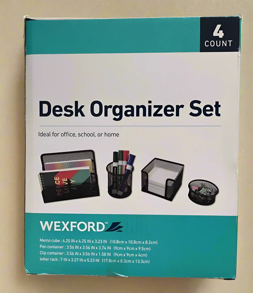 Wexford Desk Organizer Set – 4 Count