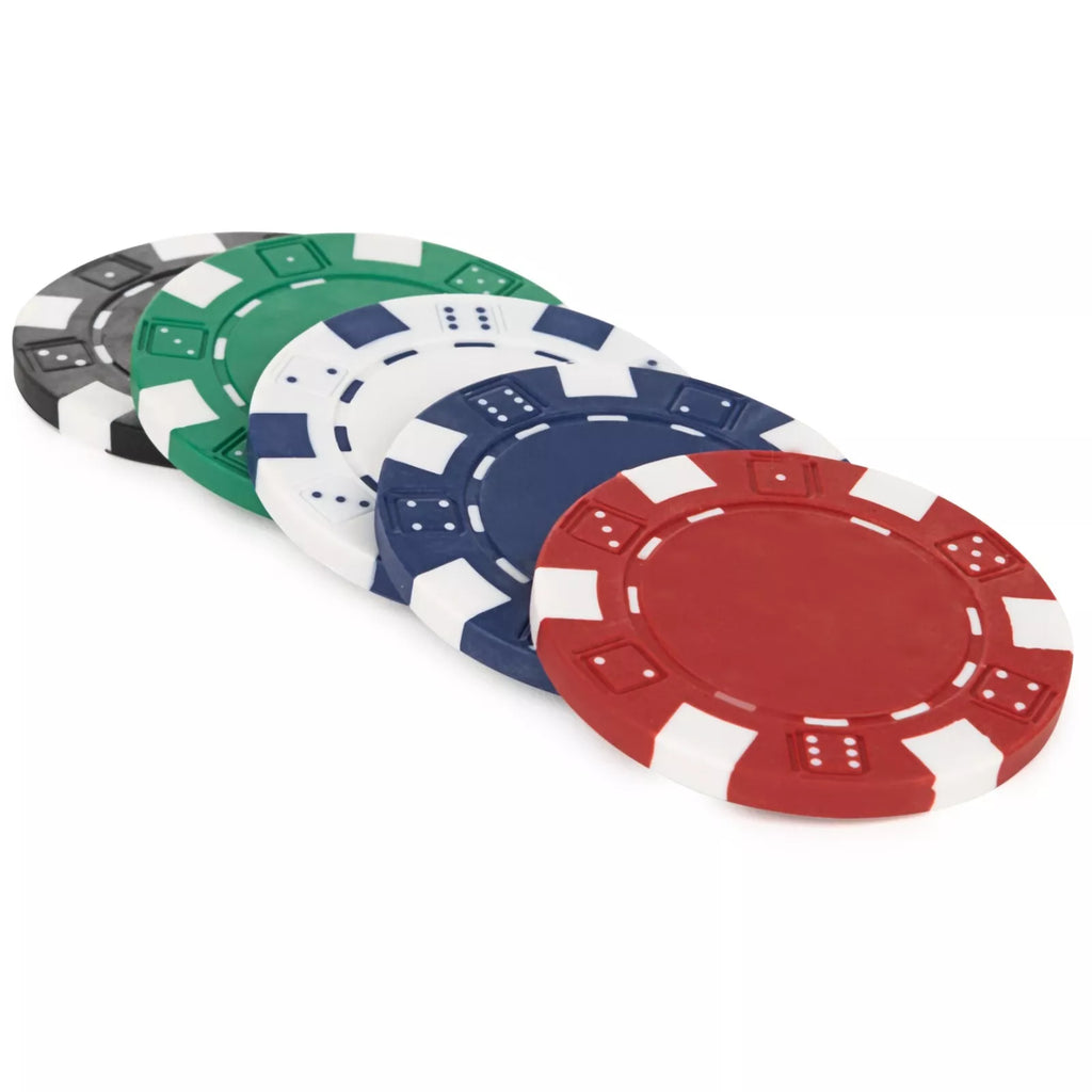 Poker Chips 100-Piece Colored Poker Chips Set